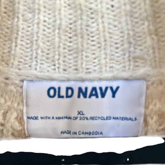 Old Navy Women's Cozy Fair Isle Cable Knit Turtleneck Sweater Size XL - Picture 4 of 6
